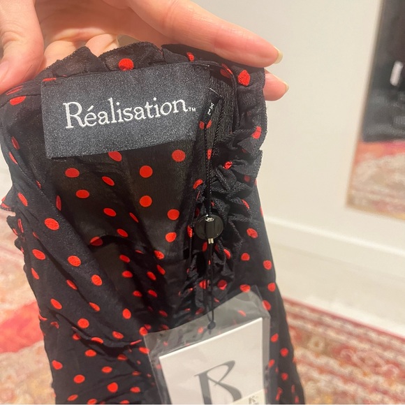 Realisation Par Juliet Italia Spot Black and Red Polka Dot Dress - Picture 5 of 6